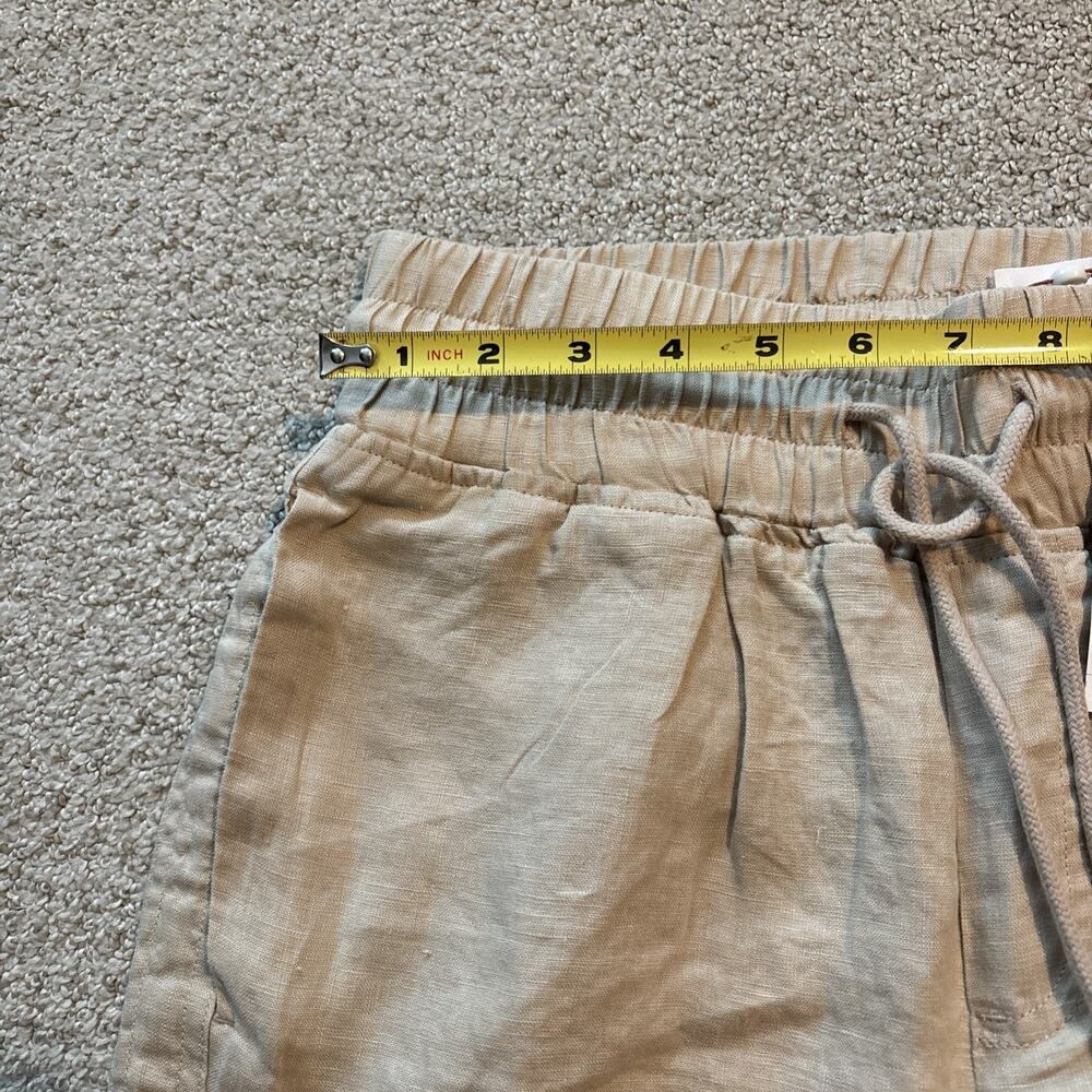 Quince 100% European Linen Wide Leg Pants Driftwood Drawstring Smocked Sz Small - Picture 6 of 10